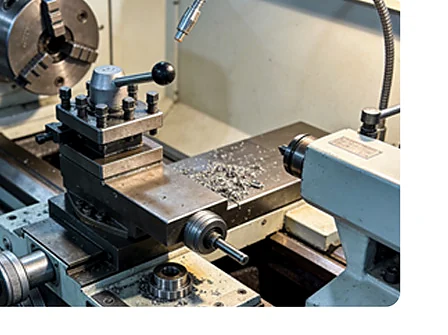 Lathe machining at the technical ceramics production facility