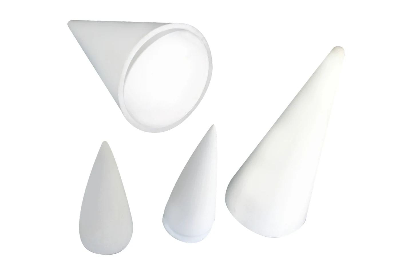 Fused silica ceramic radome and nose-cone components